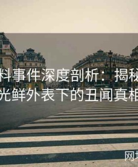 网红黑料事件深度剖析：揭秘娱乐圈光鲜外表下的丑闻真相