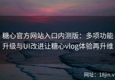 糖心官方网站入口内测版：多项功能升级与UI改进让糖心vlog体验再升维