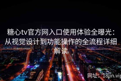 糖心tv官方网入口使用体验全曝光：从视觉设计到功能操作的全流程详细解读