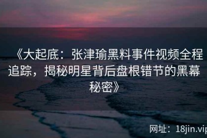 《大起底：张津瑜黑料事件视频全程追踪，揭秘明星背后盘根错节的黑幕秘密》