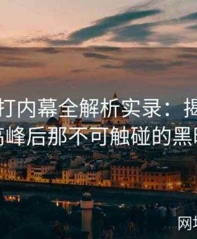 黑料不打内幕全解析实录：揭秘明星跌落高峰后那不可触碰的黑暗内幕