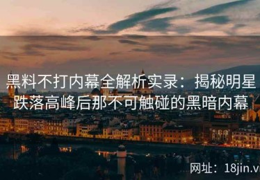 黑料不打内幕全解析实录：揭秘明星跌落高峰后那不可触碰的黑暗内幕