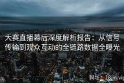 大赛直播幕后深度解析报告：从信号传输到观众互动的全链路数据全曝光