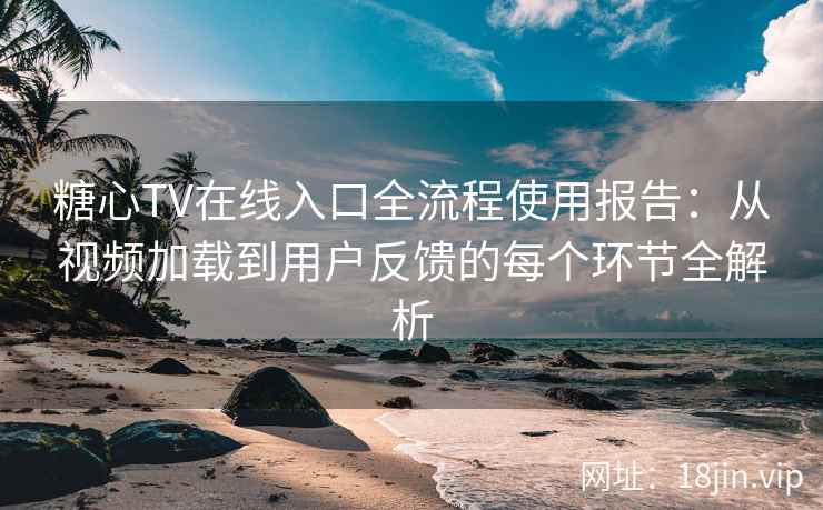 糖心TV在线入口全流程使用报告：从视频加载到用户反馈的每个环节全解析