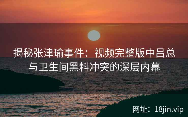 揭秘张津瑜事件：视频完整版中吕总与卫生间黑料冲突的深层内幕